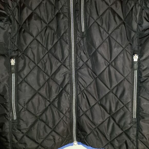 Land's End Women's Primaloft Puffer Jacket Size Medium-Black - Picture 4 of 9